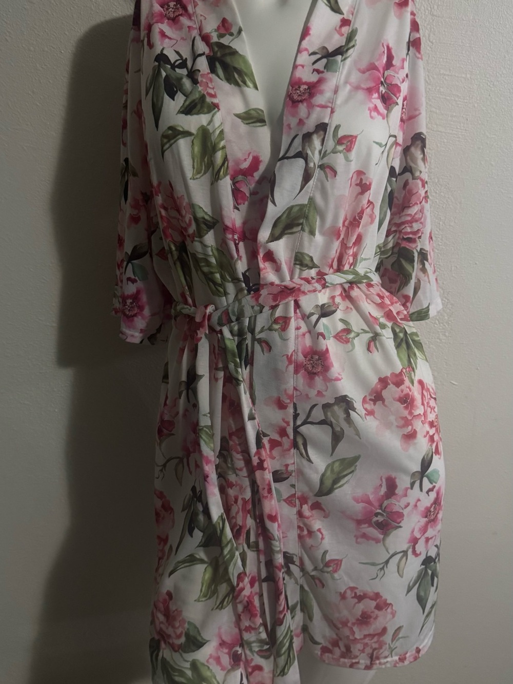 Show Me Your MuMu Pink Floral Satin Robe